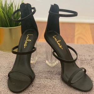 Lulus heels (black) never worn with clear heel!